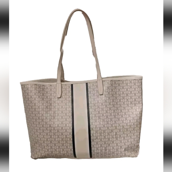 TORY BURCH GEMINI CHAIN PRINT LARGE TOTE HANDBAG - Picture 6 of 12